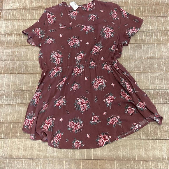 Floral Lace Up Tunic Top or dress! Large NWT - Picture 2 of 3